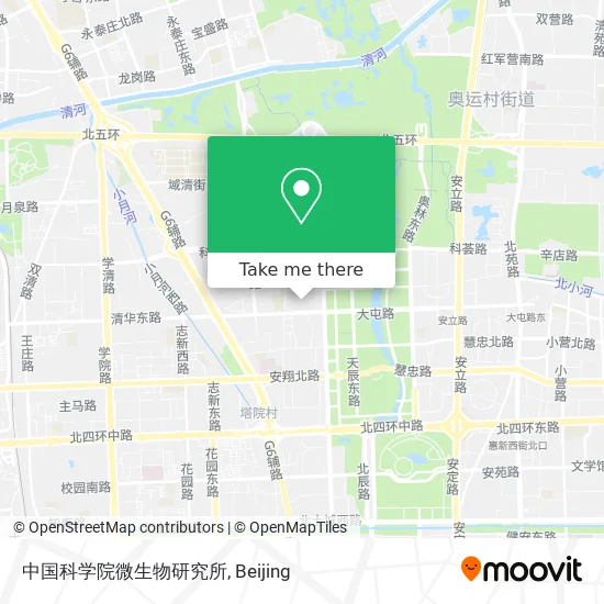 中国科学院微生物研究所 map