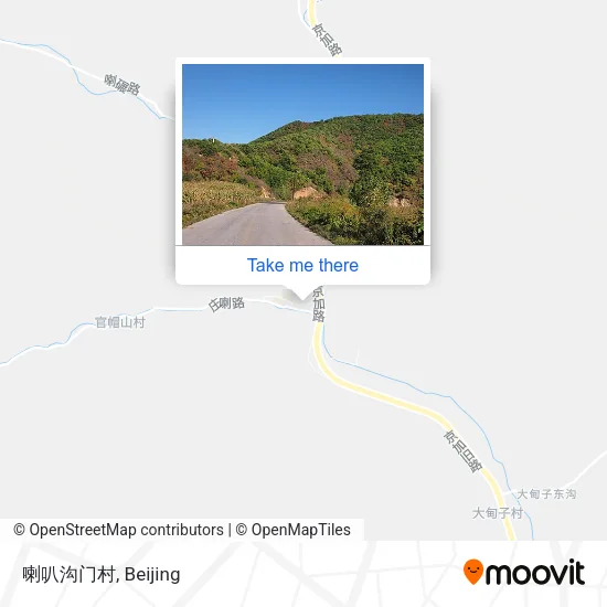 喇叭沟门村 map