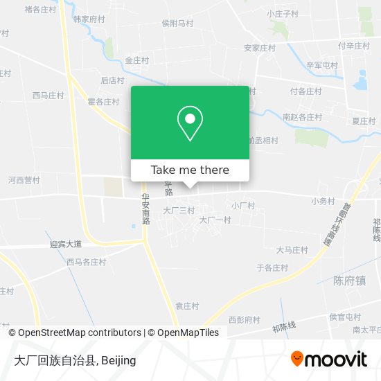 大厂回族自治县 map