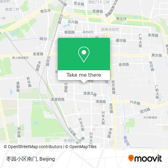 枣园小区南门 map