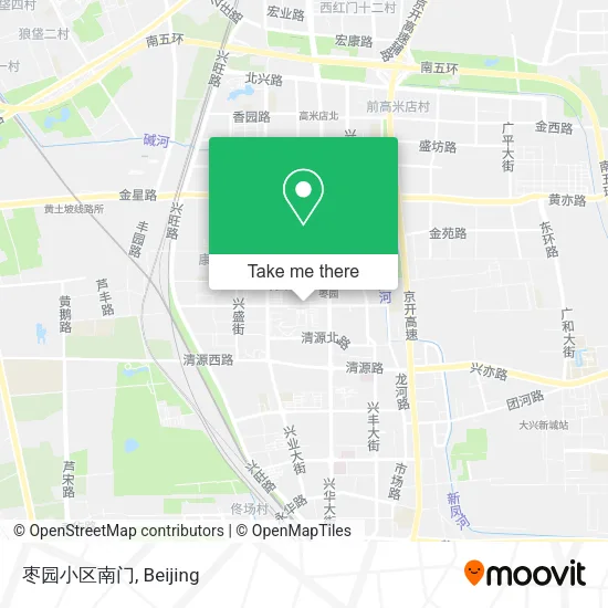 枣园小区南门 map