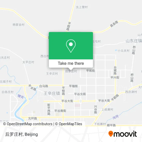 后罗庄村 map