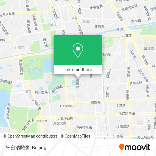 朱自清雕像 map