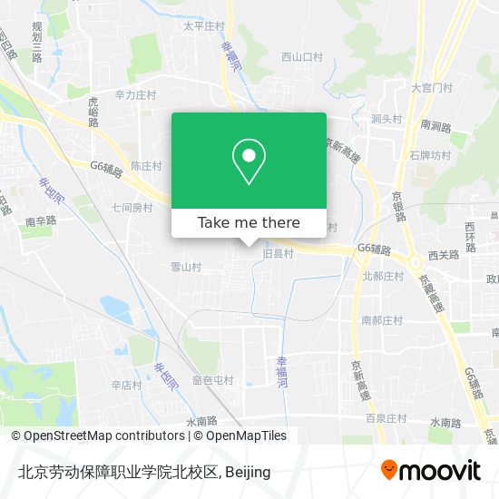 北京劳动保障职业学院北校区 map