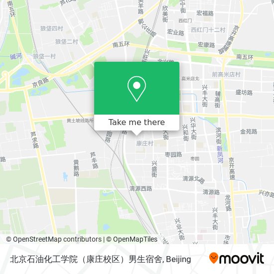 北京石油化工学院（康庄校区）男生宿舍 map