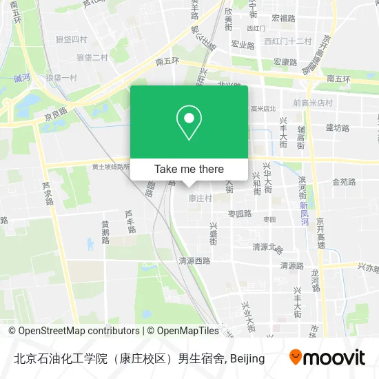 北京石油化工学院（康庄校区）男生宿舍 map