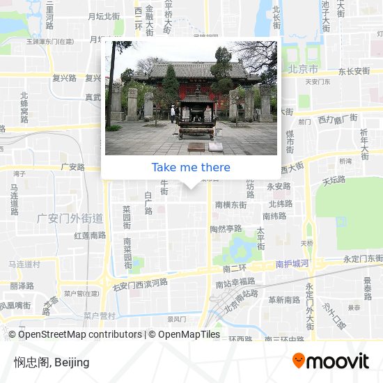 悯忠阁 map