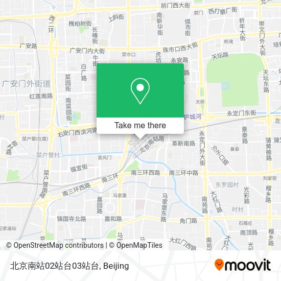 北京南站02站台03站台 map