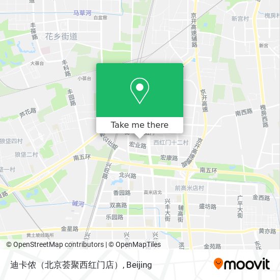 迪卡侬（北京荟聚西红门店） map