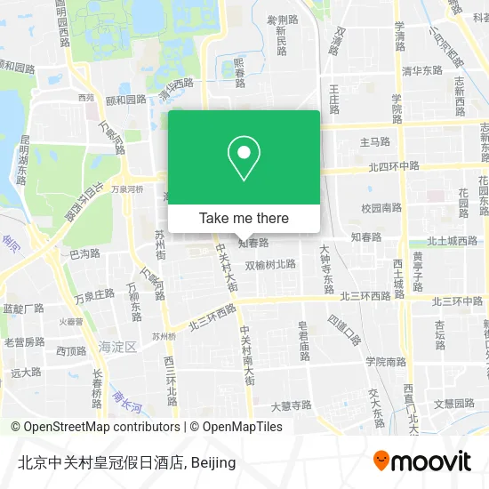 北京中关村皇冠假日酒店 map