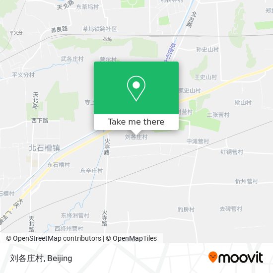 刘各庄村 map