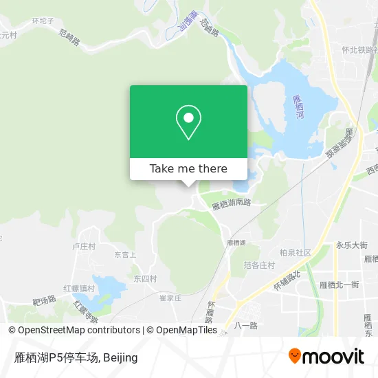 雁栖湖P5停车场 map