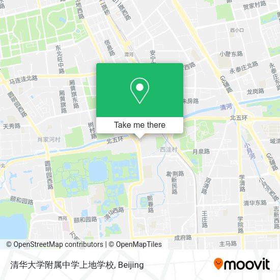 清华大学附属中学上地学校 map