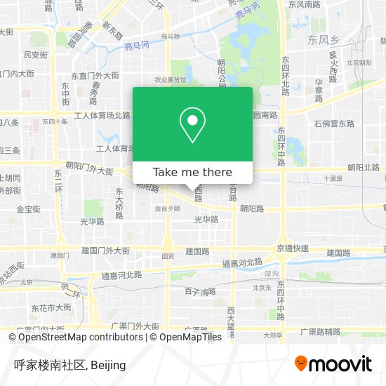 呼家楼南社区 map
