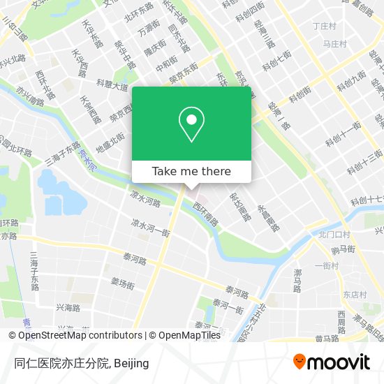 同仁医院亦庄分院 map