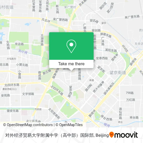 对外经济贸易大学附属中学（高中部）国际部 map