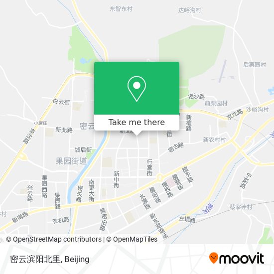 密云滨阳北里 map