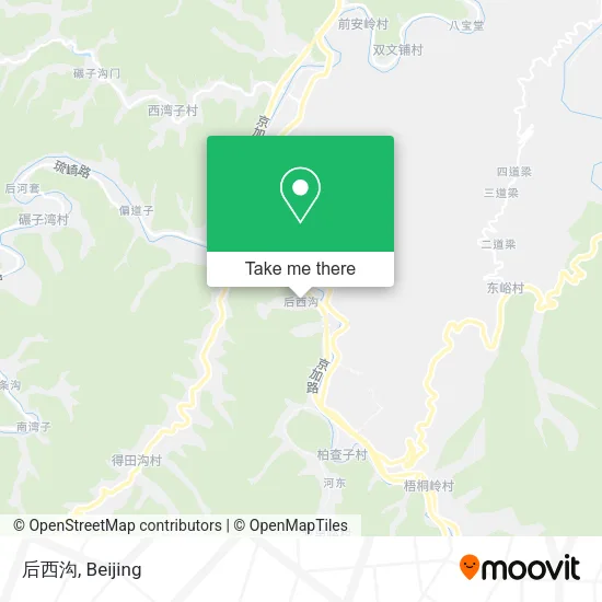 后西沟 map