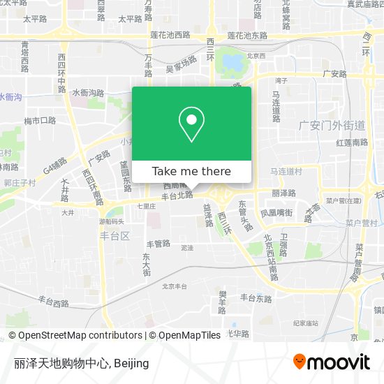 丽泽天地购物中心 map