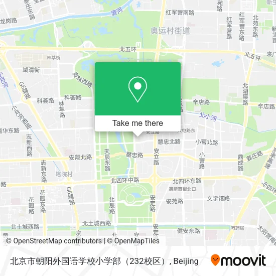 北京市朝阳外国语学校小学部（232校区） map