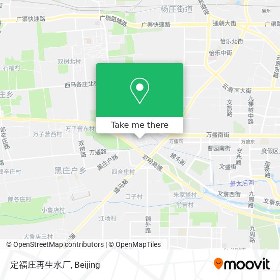 定福庄再生水厂 map