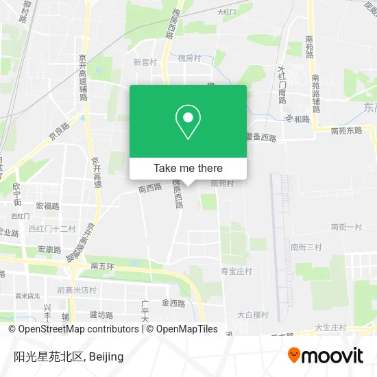 阳光星苑北区 map