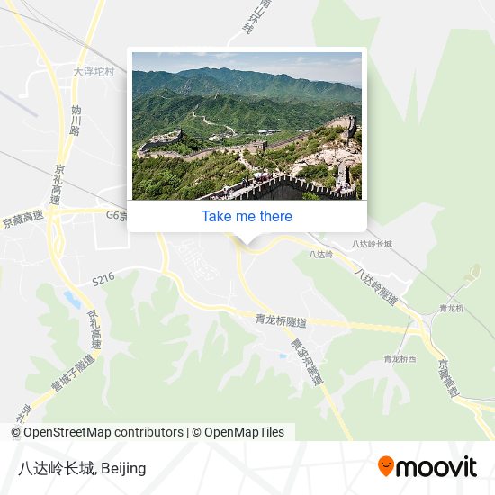 八达岭长城 map