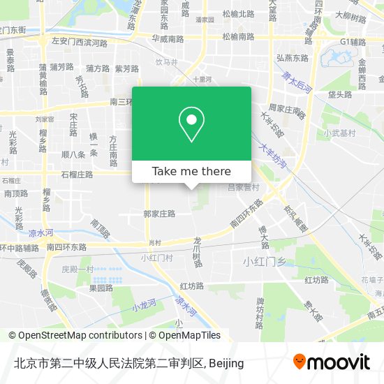 北京市第二中级人民法院第二审判区 map