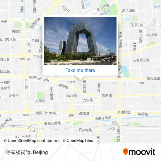 呼家楼街道 map