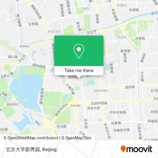 北京大学蔚秀园 map