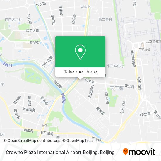 Crowne Plaza International Airport Beijing map