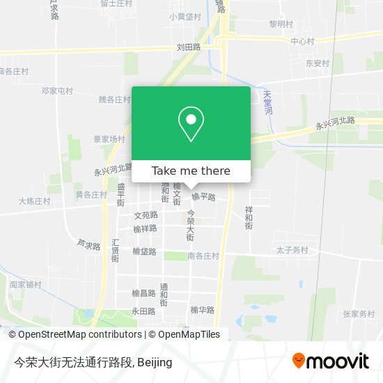 今荣大街无法通行路段 map