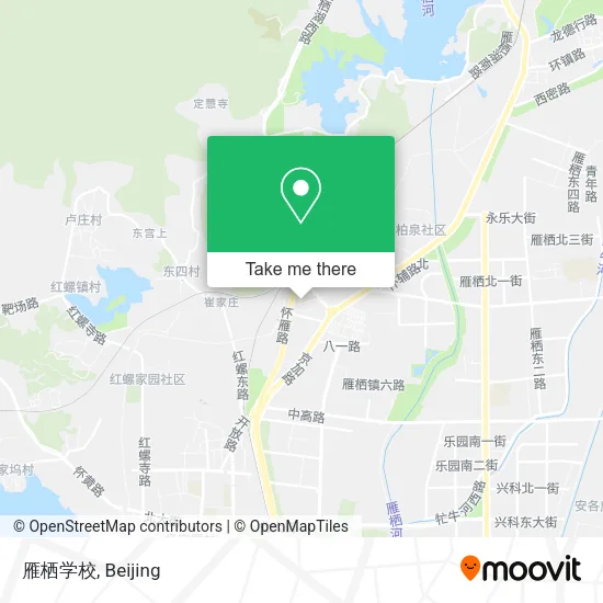 雁栖学校 map