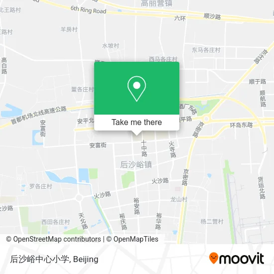 后沙峪中心小学 map