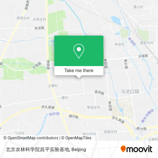 北京农林科学院昌平实验基地 map