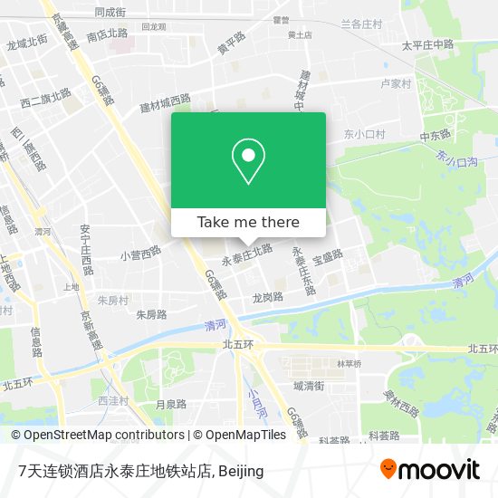 7天连锁酒店永泰庄地铁站店 map