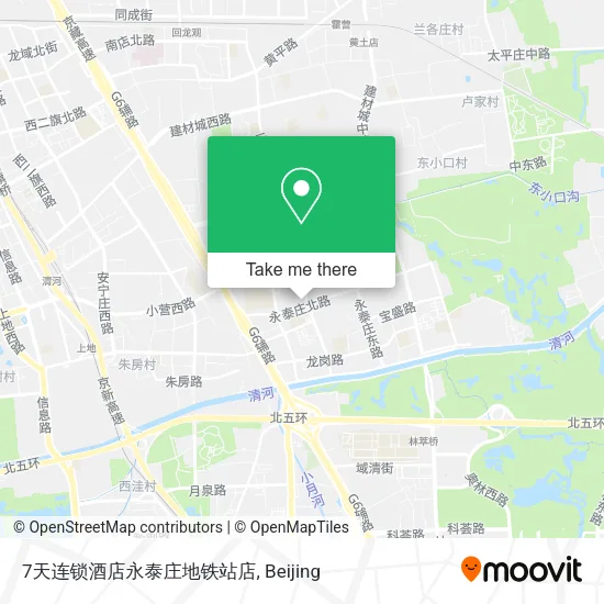 7天连锁酒店永泰庄地铁站店 map