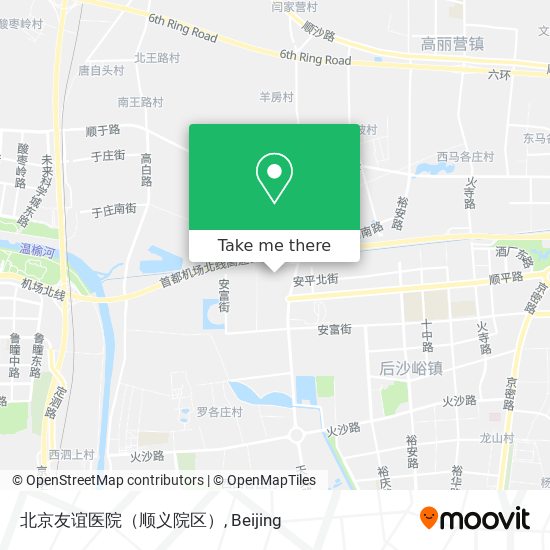 北京友谊医院（顺义院区） map