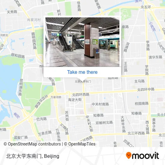 北京大学东南门 map