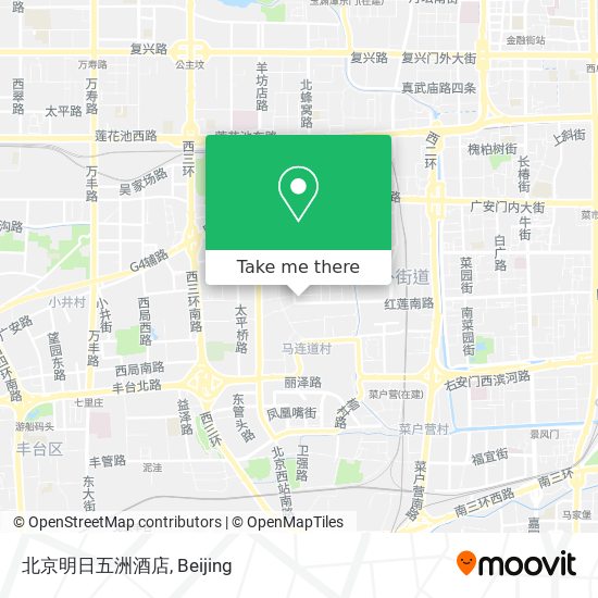 北京明日五洲酒店 map