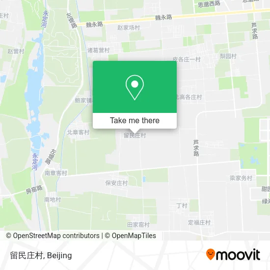留民庄村 map