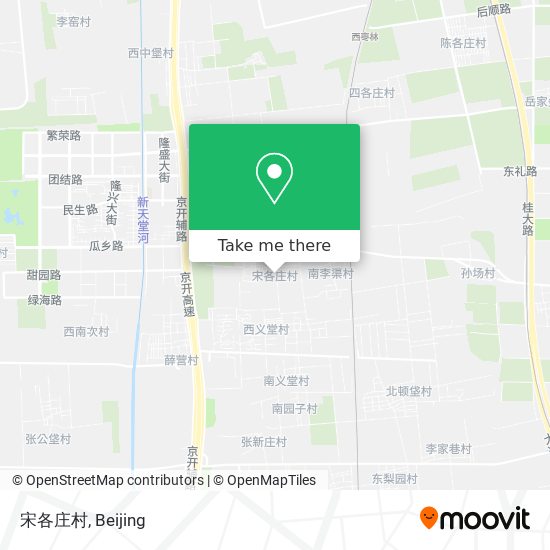 宋各庄村 map