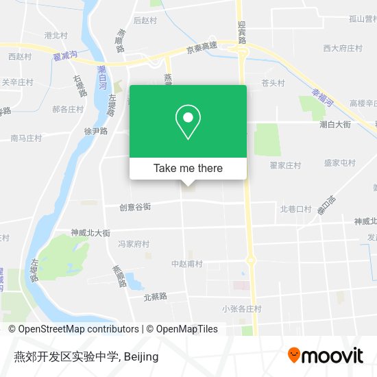 燕郊开发区实验中学 map