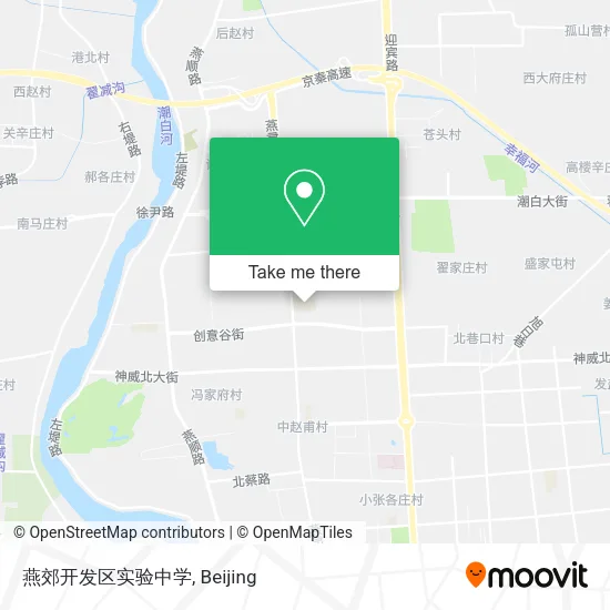 燕郊开发区实验中学 map