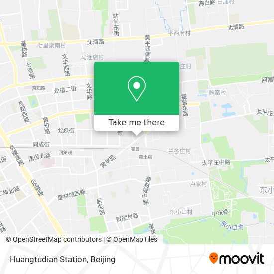 Huangtudian Station map