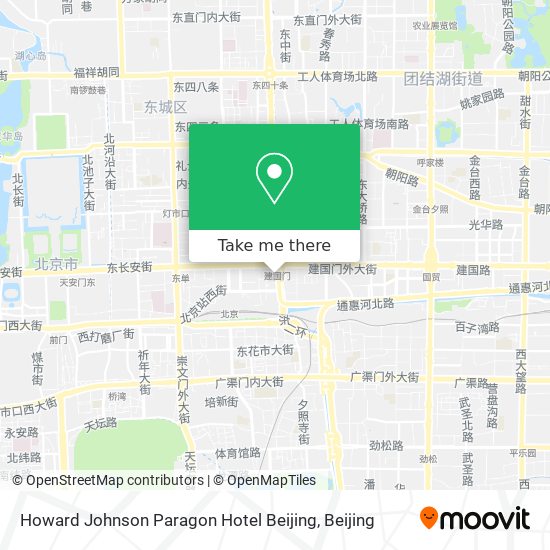 Howard Johnson Paragon Hotel Beijing map
