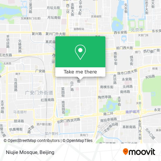 Niujie Mosque map