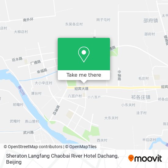 Sheraton Langfang Chaobai River Hotel Dachang map
