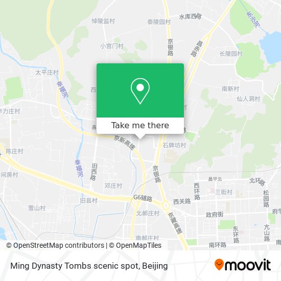 Ming Dynasty Tombs scenic spot map