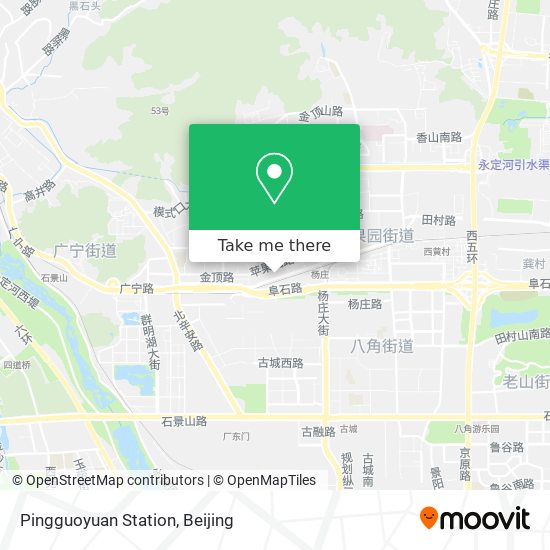 Pingguoyuan Station map